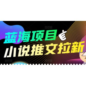 【高端精品】外面收費(fèi)6880的小說推文拉新項(xiàng)目，個(gè)人工作室可批量做