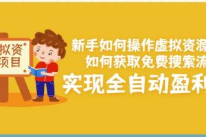 新手如何操作虛擬資源項目：如何獲取免費搜索流量，實現(xiàn)全自動盈利！