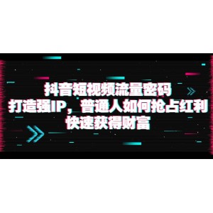 抖音短視頻流量密碼：打造強IP，普通人如何搶占紅利，快速獲得財富