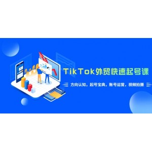 TikTok/外貿(mào)·快速起號課，方向認(rèn)知，起號寶典，賬號運營，視頻拍攝(33節(jié))