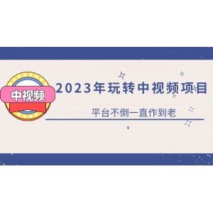 2023一心0基礎(chǔ)玩轉(zhuǎn)中視頻項(xiàng)目：平臺(tái)不倒，一直做到老