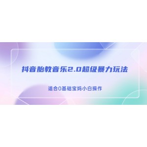 抖音胎教音樂2.0，超級暴力變現(xiàn)玩法，日入500 ，適合0基礎(chǔ)寶媽小白操作