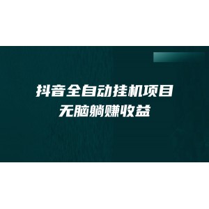 抖音全自動掛機薅羊毛，單號一天5-500＋，純躺賺不用任何操作