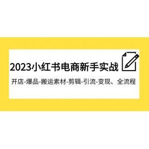 2023小紅書電商新手實戰(zhàn)課程：從開店到爆品打造，再到搬運素材、剪輯、引流與變現(xiàn)的全流程指南