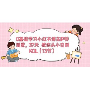 小紅書博主IP打造特訓(xùn)營：0基礎(chǔ)入門，37天進(jìn)階之旅，小白變KOL全攻略（13節(jié)精華課）