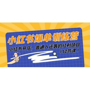 小紅書銷量飆升集訓(xùn)營：開啟個人店鋪，普通人也能抓住的商機(jī)飛躍計(jì)劃（52節(jié)課）